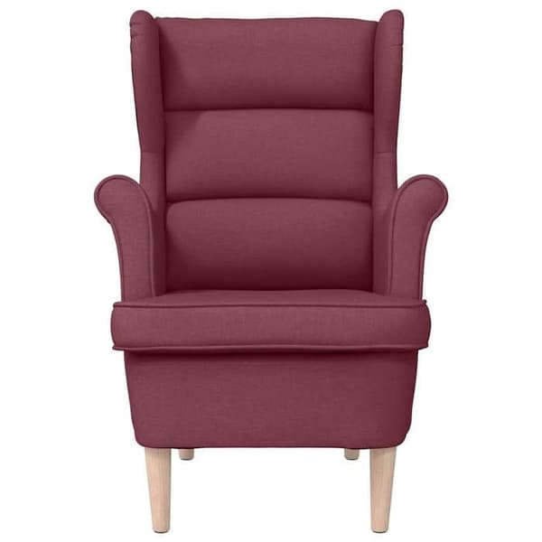 Stole & Relaxstole - MAISON EXCLUSIVE - 74x84x100 cm - 100% polyester stof - Blødt polstring - 1 plads Rød Bordeaux