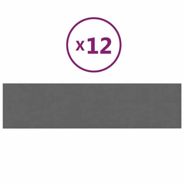 Maison Exclusive - Väggmonterad sänggavel 12 pc 60 x 15 cm Ljusgrå tyg Ljusgrått