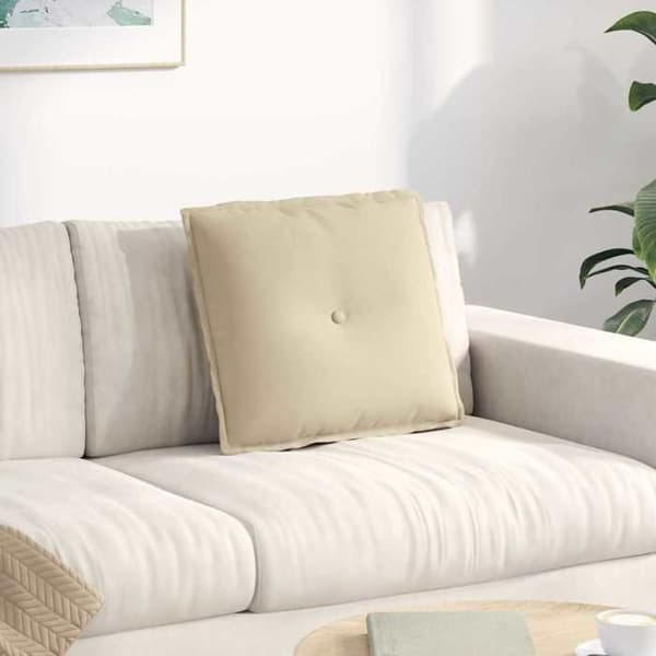 Maison Exclusive - Rygpude Creme 50 x 45 cm Mikrofiberstof