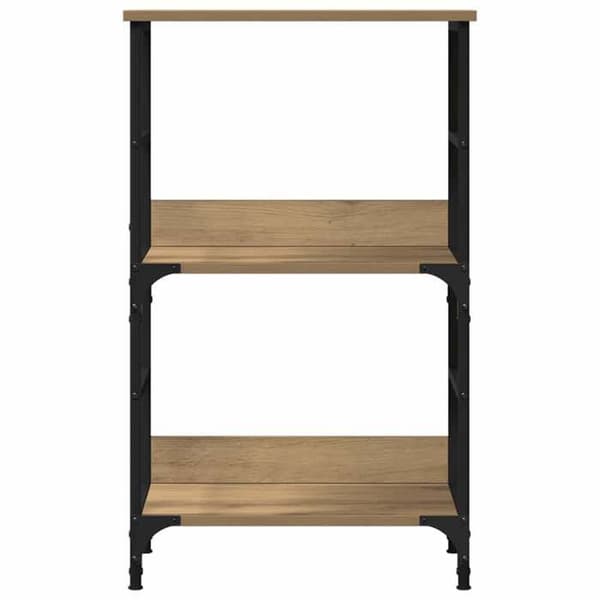 Maison Exclusive - Bibliotek i egetræ, håndlavet 50x33x82 cm, ingeniørtræ