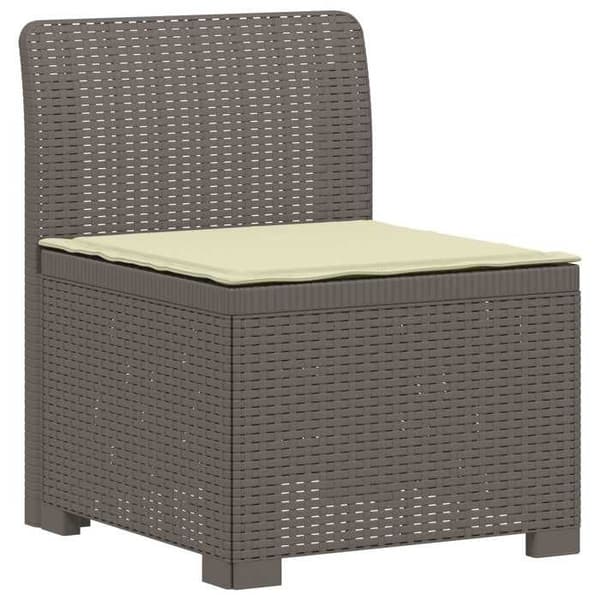 Havemøbel - EKSKLUSIVT HUS - 5 pladser - Rattan-look PP - UV/vejrbestandig - Grå