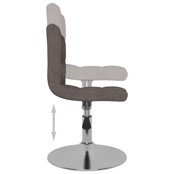 Maison Exclusive - Snurrande matstolar set om 6 taupe tyg