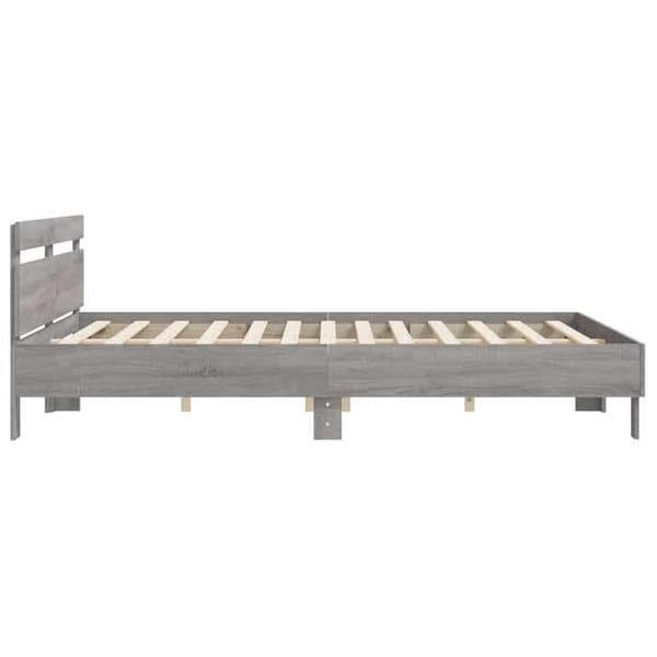 Maison Exclusive - Sängram utan madrass sonoma grå 200x200 cm