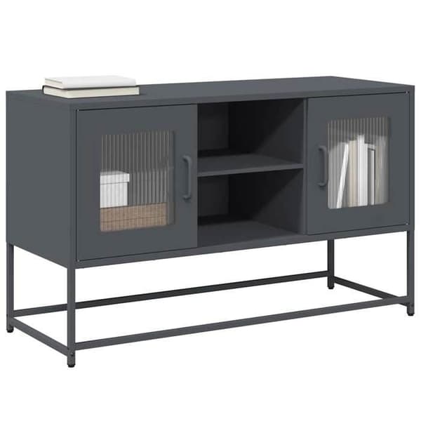 Maison Exclusive - TV-møbel antracit 100,5x39x60,5 cm stål