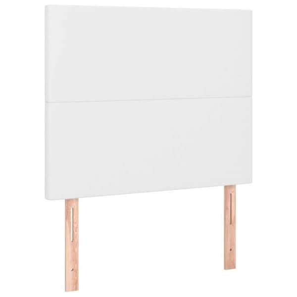 Maison Exclusive - Hvid hovedgærde 100 x 5 x 118/128 cm kunstlæder Vit
