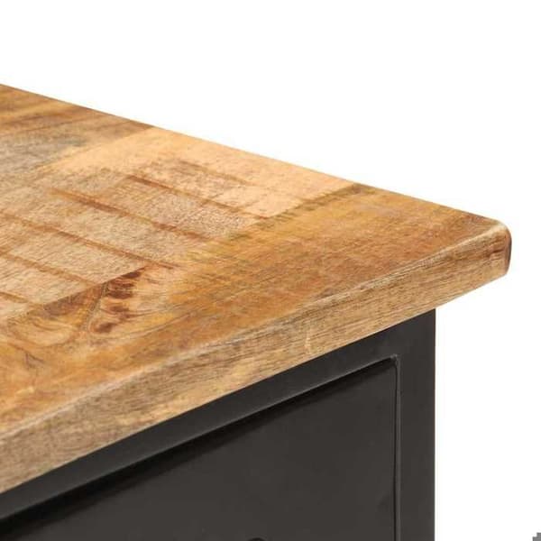 Maison Exclusive - Buffé 110x30x65 cm i rå massiv mangoträ och stål