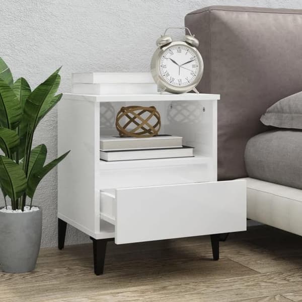 Maison Exclusive - Sängbord 2 st Vit blank 40x35x50 cm