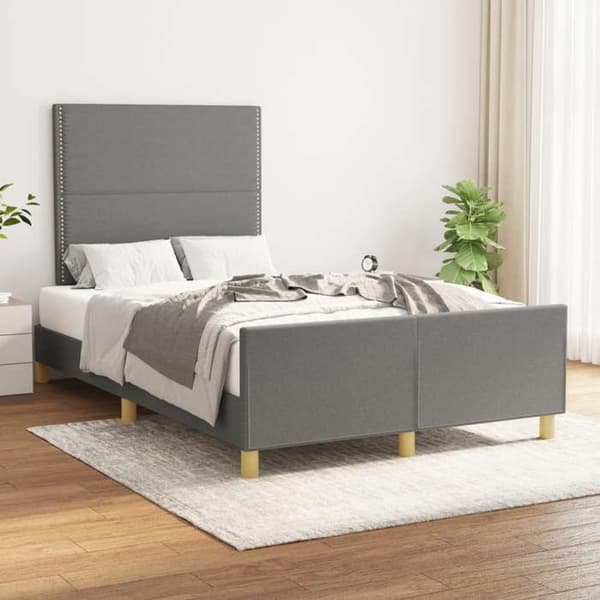 Maison Exclusive - Sengebund uden madras grå mørk 120x200 cm stof