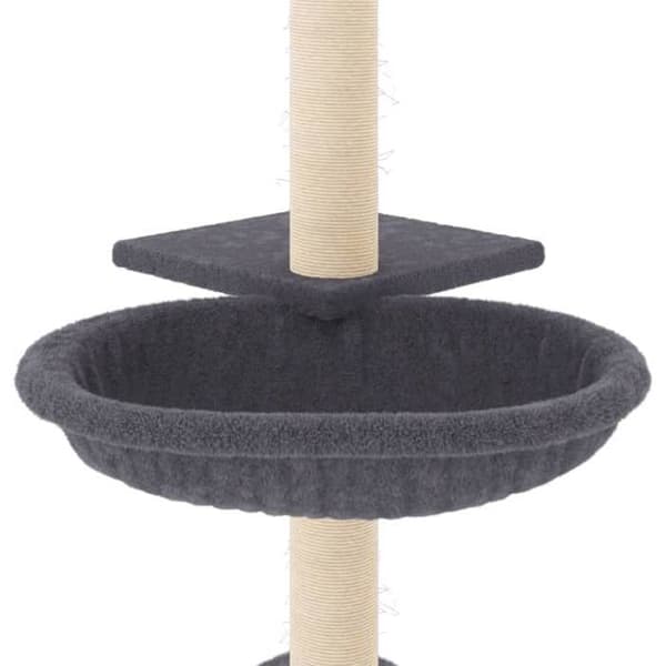 Maison Exclusive - Kattträd med sisal klöstrumpor i mörkgrå 72 cm mörkgrå