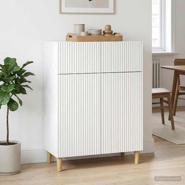 Maison Exclusive - Buffet Hvid 66 x 34,5 x 90 cm Ingeniørtræ