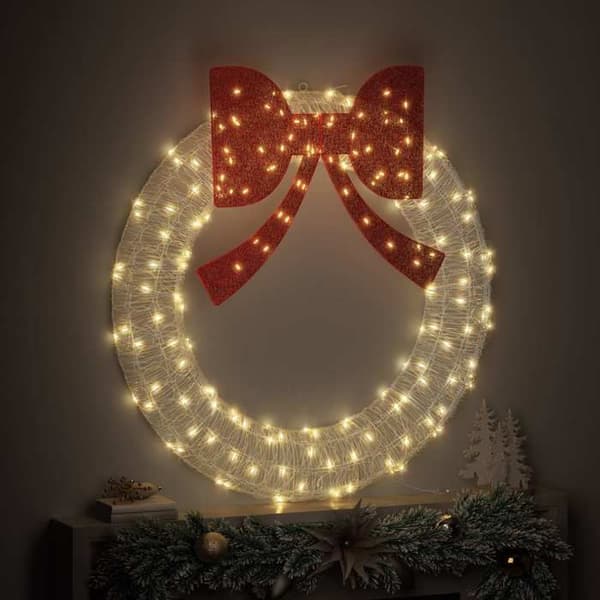 Maison Exclusive - Couronne 150 LED Varmvit 120 cm Akryl Vit varm
