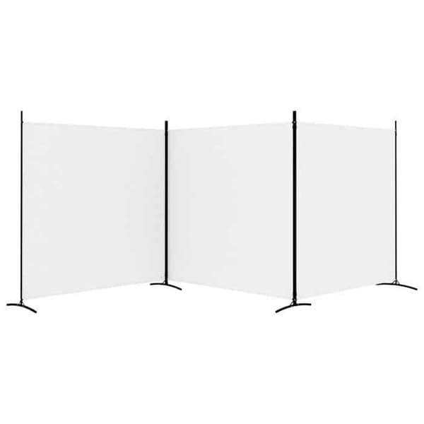 Maison Exclusive - Avskiljande vägg 3 paneler Vit 525x180 cm Tyg