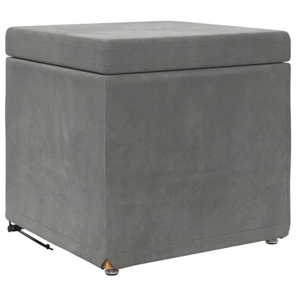 Maison Exclusive - Mørkegrå Taburet 41 x 41 x 40 cm Velour og Komposittræ