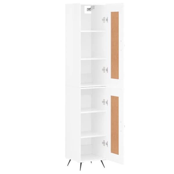 Maison Exclusive - Buffé hög Vit glänsande 34,5x34x180 cm Ingenjörsträ