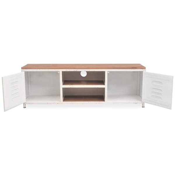 Maison Exclusive - TV-möbel 120x30x40 cm Vit vit och brun