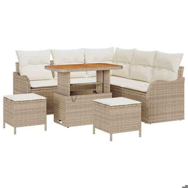 Maison Exclusive - 8-delars trädgårdsoff-set 7-sits