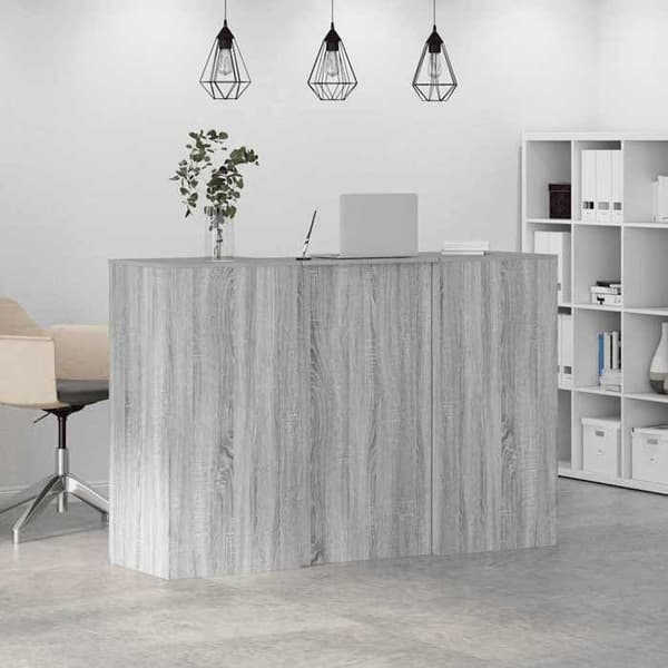 Maison Exclusive - Reception desk sonoma grå 155x50x103,5 cm ingeniørtræ