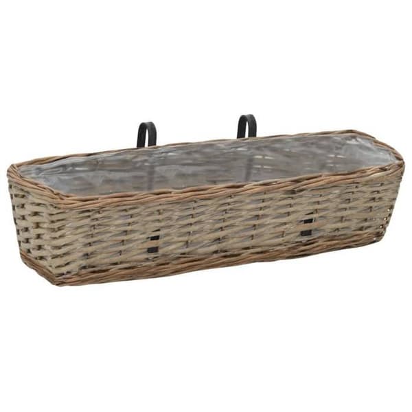 Balkonglåda - Exklusivt Hem - Rörfoder PE - 60 cm - 2-pack brun