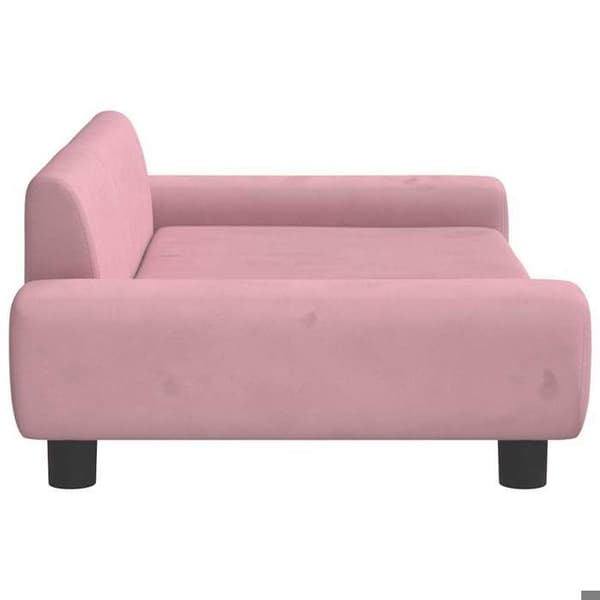 Maison Exclusive - Koiran sänky vaaleanpunainen 100x54x33 cm sametti rosa