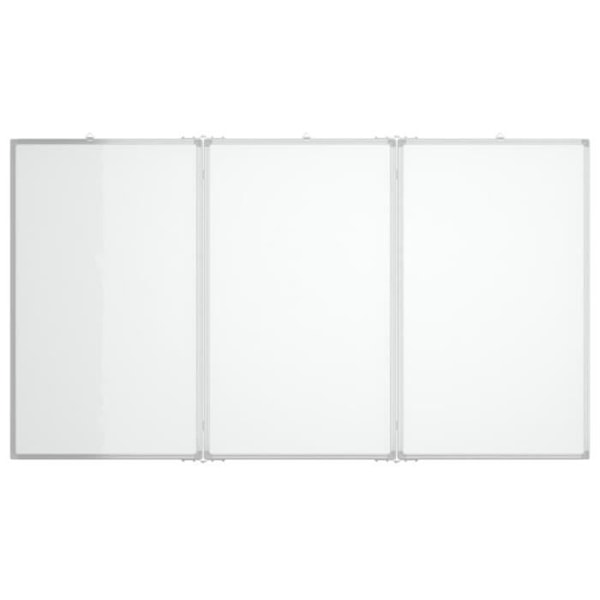 Foldbar magnetisk whiteboardtavle 150x80x1,7 cm aluminium0 [cm]