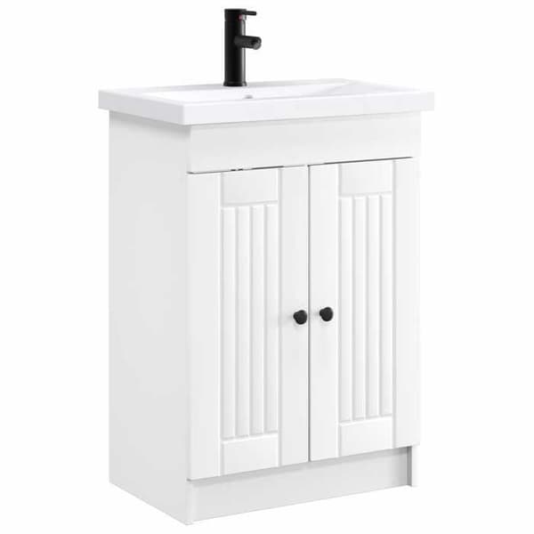 Maison Exclusive - Kylpyhuonekalustesarja Valkoinen 78,5 x 37,5 x 81 cm Vit