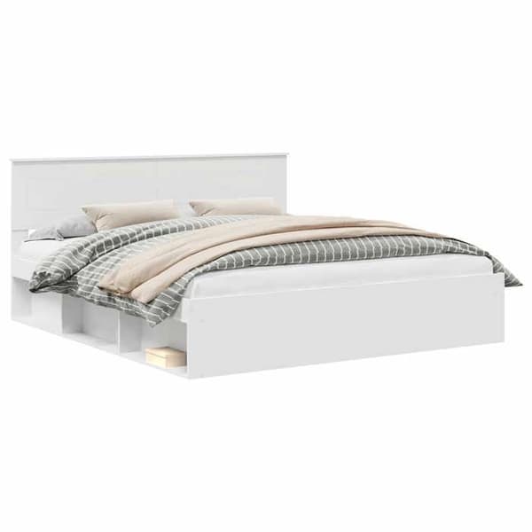 Maison Exclusive - Sengestel Hvid 180 x 200 cm Ingeniørtræ Vit