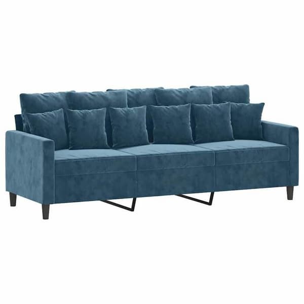 Maison Exclusive - Soffa 3-sits Blå 180 cm Sammet