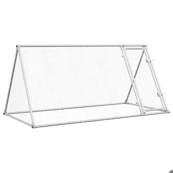 Maison Exclusive - Silverfärgad hönsgård 200x105x91 cm galvaniserat stål Silver