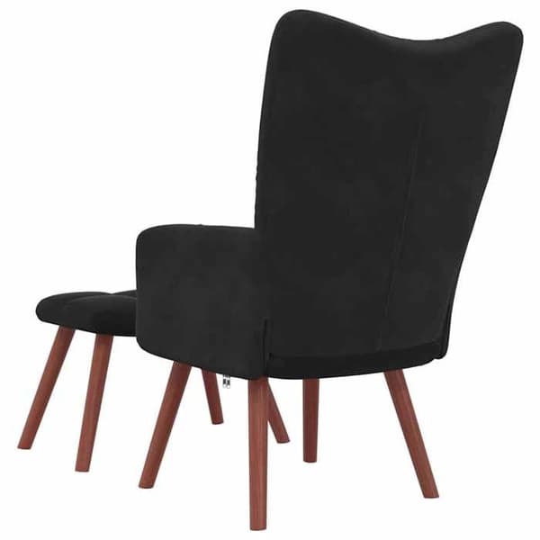 Maison Exclusive - Avkopplingsstol med fotstöd Svart Sammet
