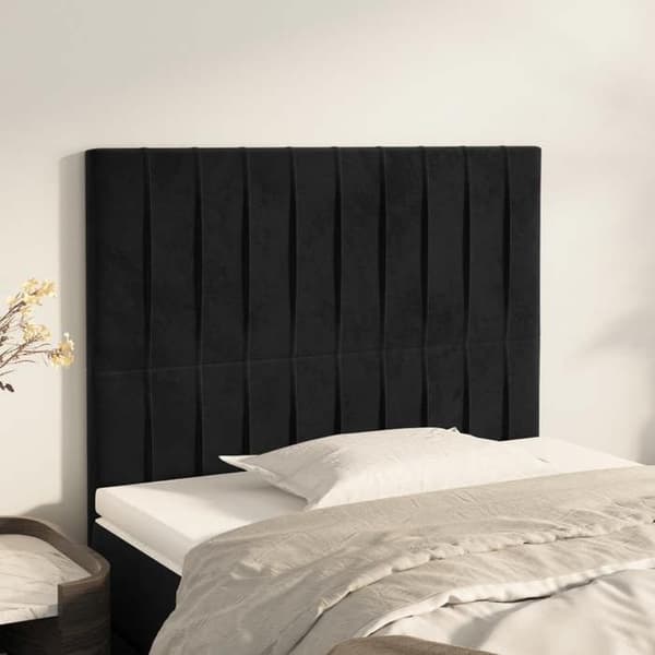 Maison Exclusive - Sort Hovedgærde 90x5x118/128 cm Velour Svart