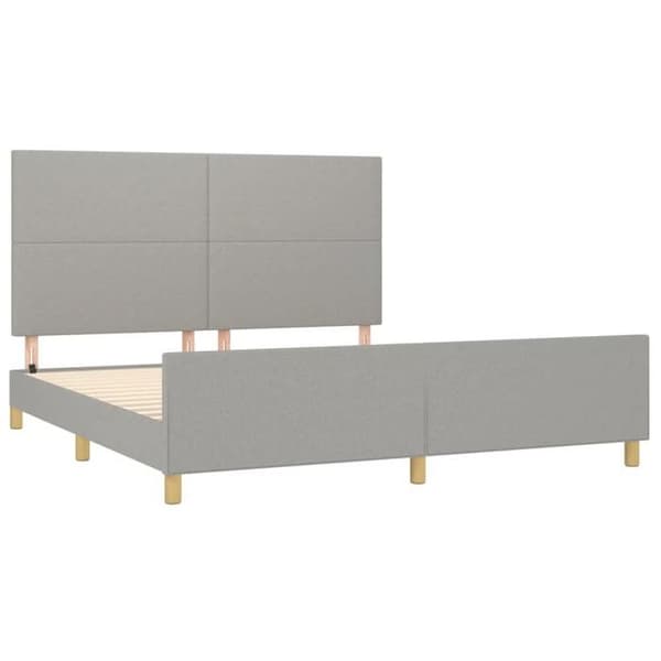 Maison Exclusive - Sengebund uden madras lys grå 180x200 cm stof