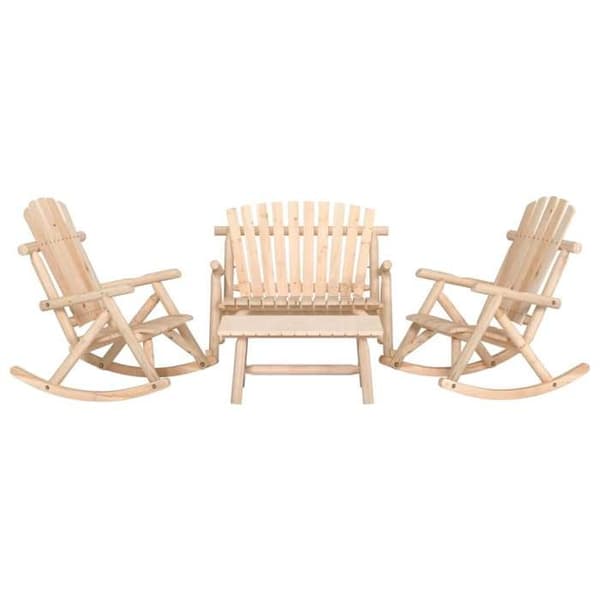 Maison Exclusive - Sæt af 4 pcs have møbler i massiv fyrretræ
