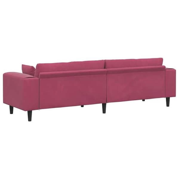 Maison Exclusive - Soffa Bordeaux 250 x 77 x 76 cm Sammet Bordeaux