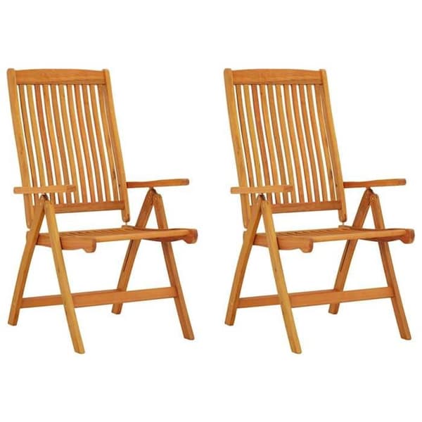 Maison Exclusive - 2 stk. sammenklappelige stole i massivt eucalyptus træ