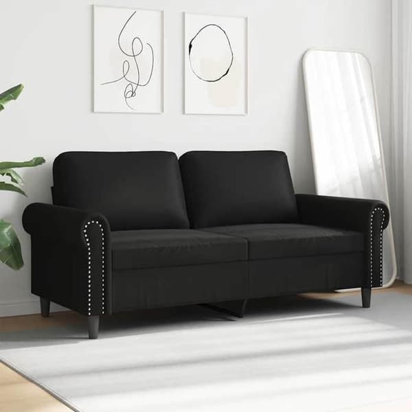 Maison Exclusive - 2-personers Sofa Sort 140 cm Syntetisk Læder