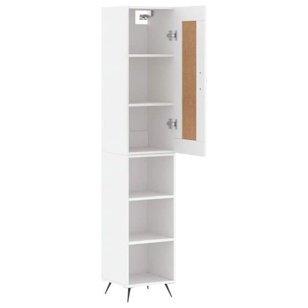 Maison Exclusive - Buffé hög Vit 34,5x34x180 cm Ingenjörsträ