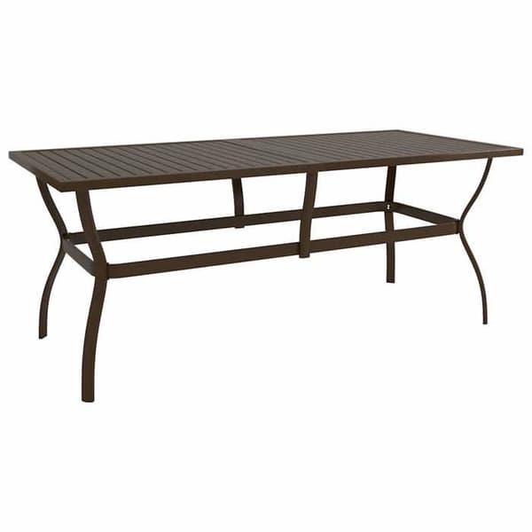 Maison Exclusive - Ruskea puutarhapöytä 190x80x72 cm Teräs brun