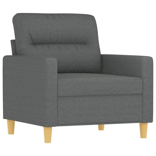 Maison Exclusive - Sæt af 3 sofaer med puder Mørkegrå Stof