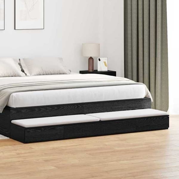 Maison Exclusive - Sengekasser i sort eg 200 x 36,5 x 16,5 cm