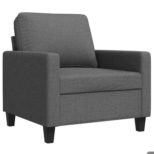 Maison Exclusive - Tummanharmaa nojatuoli 60 cm Kangas