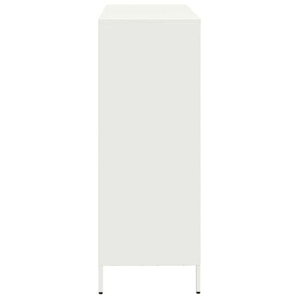 Maison Exclusive - Valkoinen buffet 101,5x39x103,5 cm teräksestä