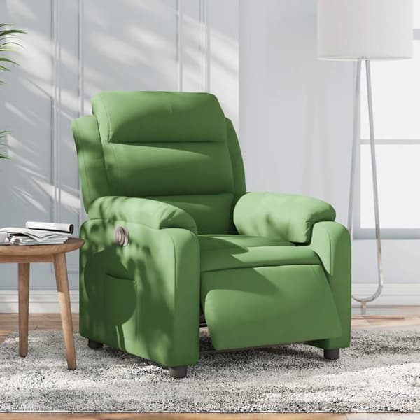 Maison Exclusive - Elektrisk lænestol i lysegrøn velour