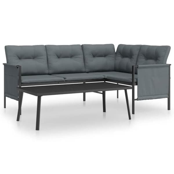 Maison Exclusive - Havegruppe 2 stk antracit stål