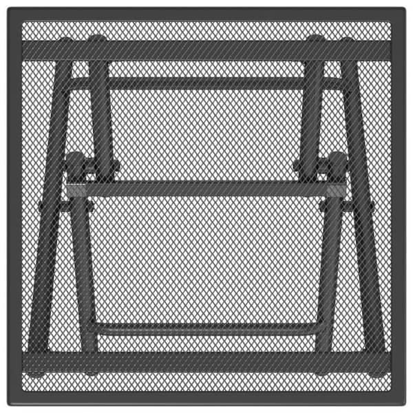 Maison Exclusive - Fällbart trädgårdsbord antracit 38x38x38 cm Ståltrellis