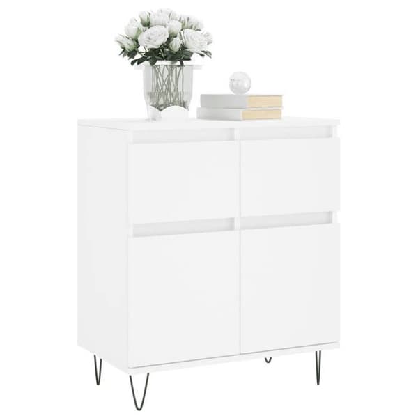 Maison Exclusive - Buffé Vit 60x35x70 cm Ingenjörsträ