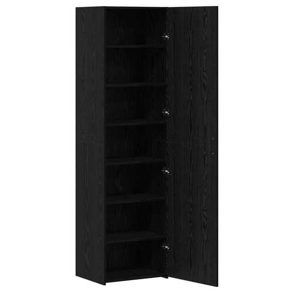 Maison Exclusive - Høj Skab Sort Eg 50 x 42,5 x 185 cm