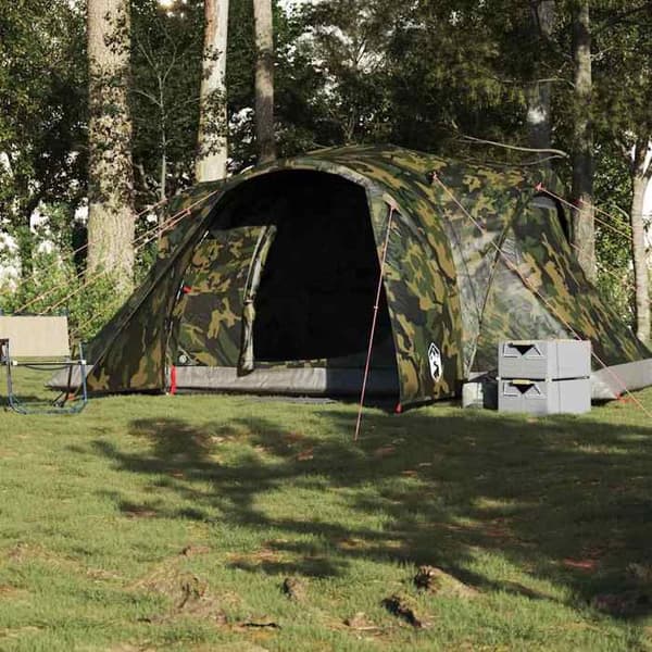 Maison Exclusive - Perheelle tarkoitettu 6 hengen vedenpitävä camouflagedome-teltta