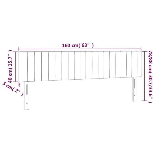 Maison Exclusive - Mörkblå sänggavlar 160 x 5 x 78/88 cm Sammet
