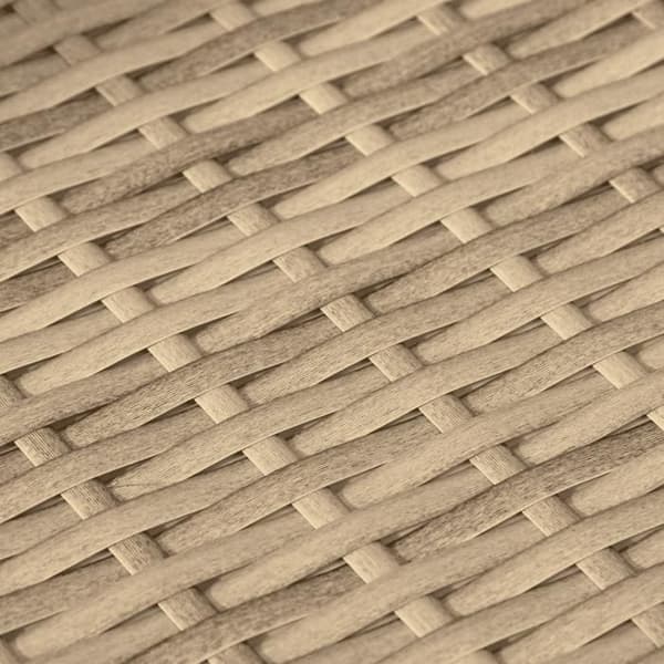 Maison Exclusive - Puutarhakalusteet tyynyillä 6 kpl beige punottu muovi beige