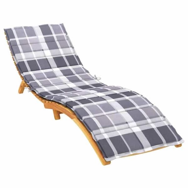 Maison Exclusive - Lang stolpude med grå tern 200x60x3 cm Grå